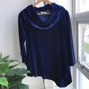 Beautiful blue velvet top shirt